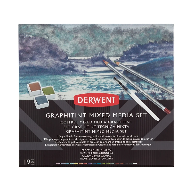 Derwent® 19-Piece Graphitint Mixed Media Set