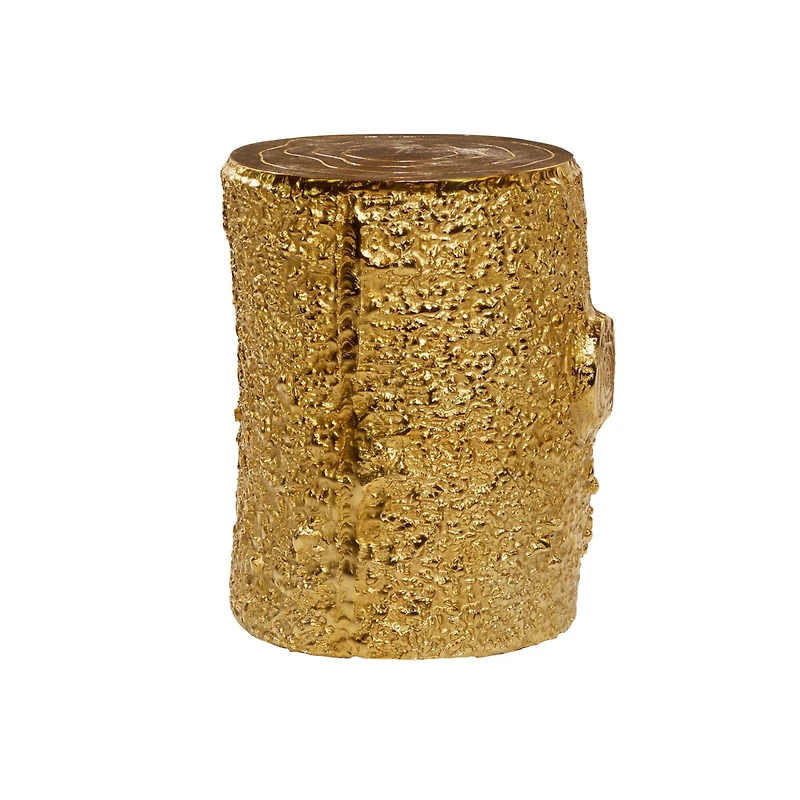 17" Gold Textured Contemporary Stool