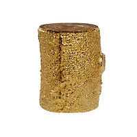 17" Gold Textured Contemporary Stool
