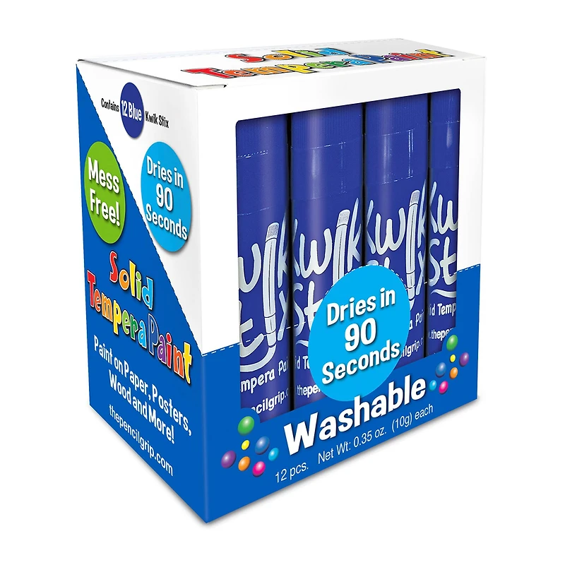 The Pencil Grip Blue Kwik Stix, 12 Packs of 12
