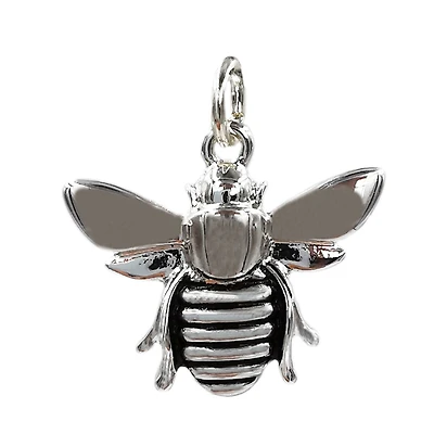 Charmalong™ Antique Silver Plated Bee Charm by Bead Landing™