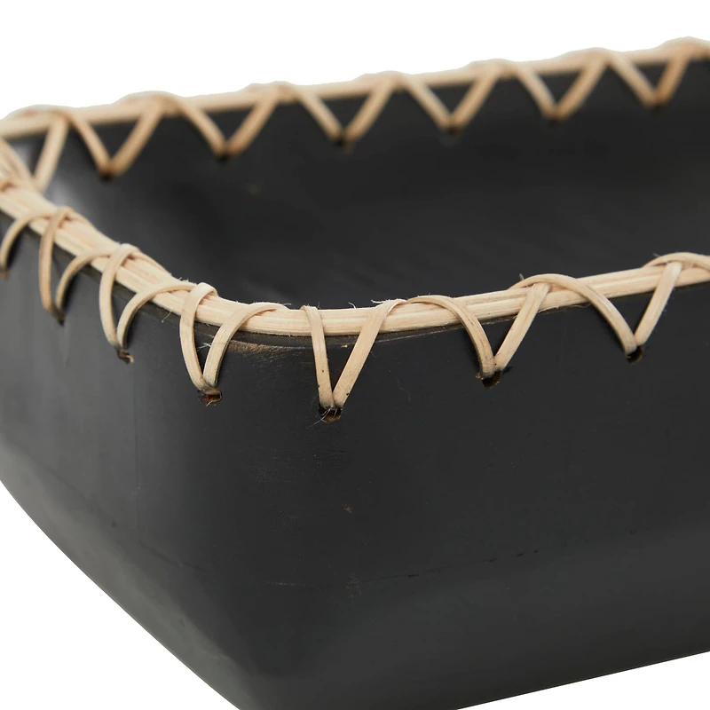 24" Black Mango Wood Handmade Nesting Tray