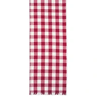 DII® 72" Heavyweight Check Fringed Table Runner