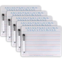 Pacon 5 Pack 9" x 12"  Ruled & Plain, 2-Sided Handwriting Dry Erase Whiteboards