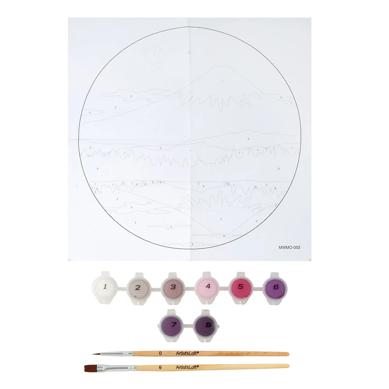 8" Mountain Paint-by-Number Plywood Surface Kit by Artist's Loft®
