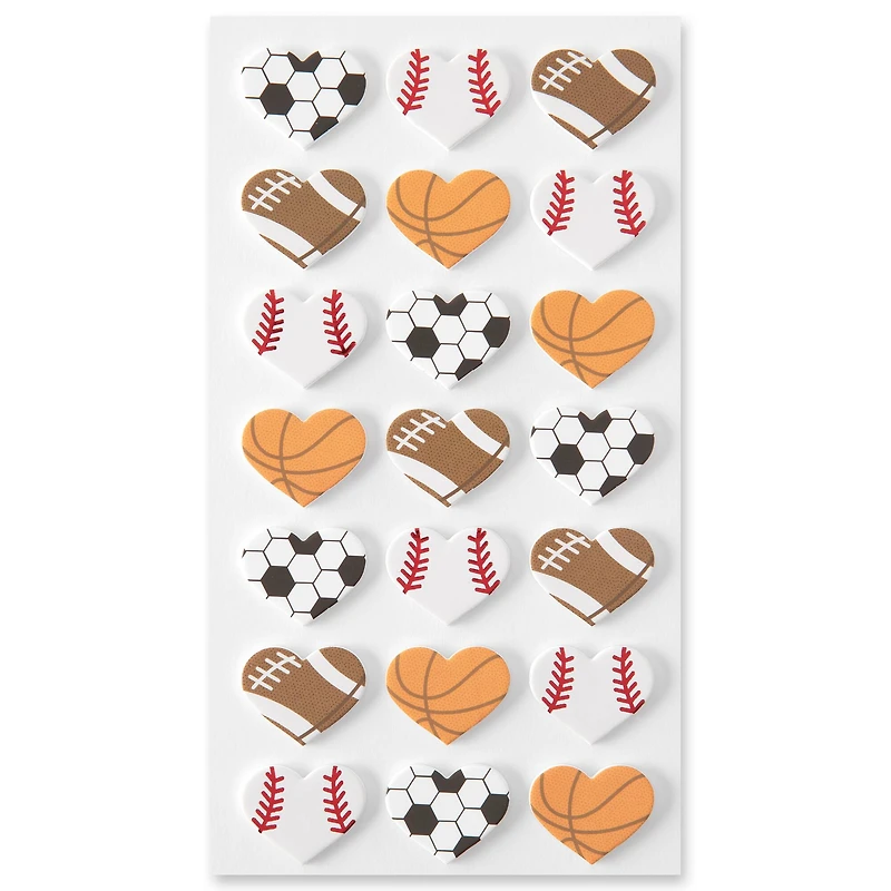 Heart Sports Ball Dimensional Stickers by Recollections™