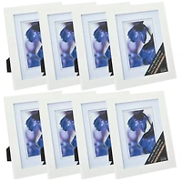 8 Pack: White  5" x 7" Gallery Frame with Double Mat, Airfloat Gallery™ by Studio Décor®