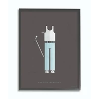 Stupell Industries Freddie Mercury Wall Art in Black Frame