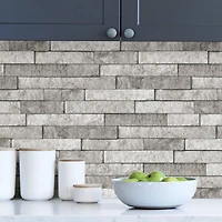 InHome Gray Stone Peel & Stick Backsplash