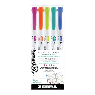 Zebra Mildliner™ Refresh Double Ended Highlighter Set
