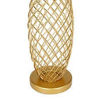 Gold Metal Glam Sculpture, 16" x 4" x 5"