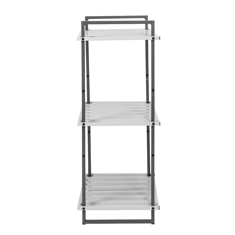 6 Pack: Honey Can Do Gray Tones 3-Tier Tubular Metal Shelf