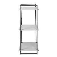 6 Pack: Honey Can Do Gray Tones 3-Tier Tubular Metal Shelf