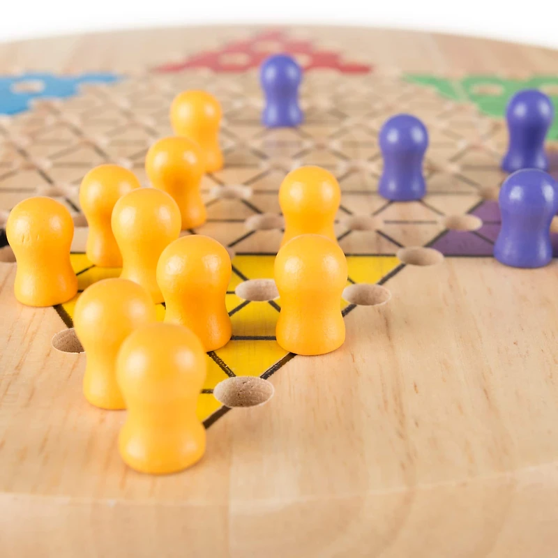 Toy Time Wooden Chinese Checkers Board Game Set