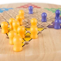 Toy Time Wooden Chinese Checkers Board Game Set