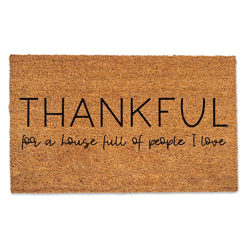 Thankful For A House Full Of People 30" x 18" Door Mat