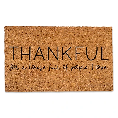 Thankful For A House Full Of People 30" x 18" Door Mat
