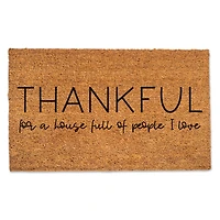 Thankful For A House Full Of People 30" x 18" Door Mat