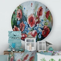 Designart - Retro Bouquet of Poppies