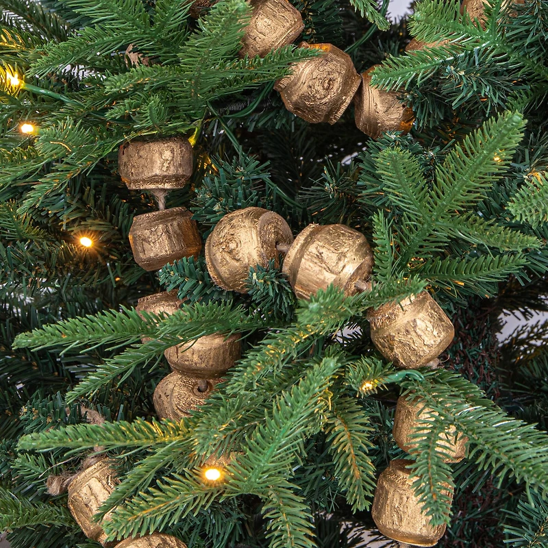 Hello Honey® 6ft. Gold Finish Paulownia Wood Bead Garland