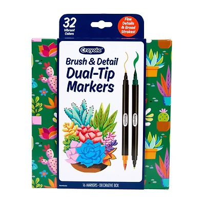 Crayola® 32 Color Brush & Detail Dual Tip Markers