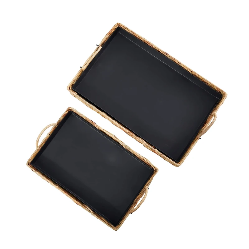 Handmade Bohemian Seagrass Nesting Tray Set