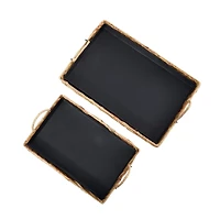 Handmade Bohemian Seagrass Nesting Tray Set