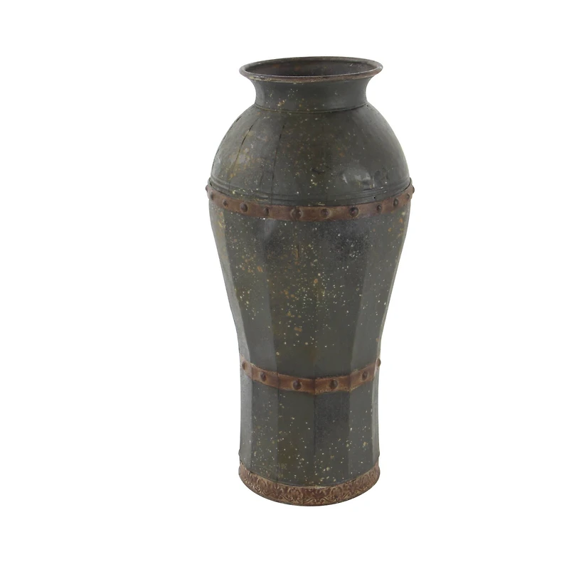 Brown Metal Rustic Vase Set