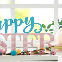 Glitzhome® 15.75" Easter Wooden "Happy Easter" Table Décor