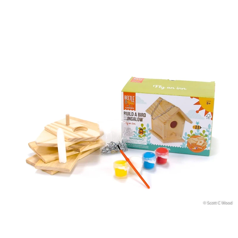 Toysmith Beetle & Bee Build a Bird Bungalow™ DIY Birdhouse Activity Kit