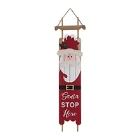 Glitzhome® 42" Wooden Sleigh Santa Porch Sign