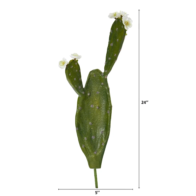 Green Flowering Cactus Pick, 4ct.