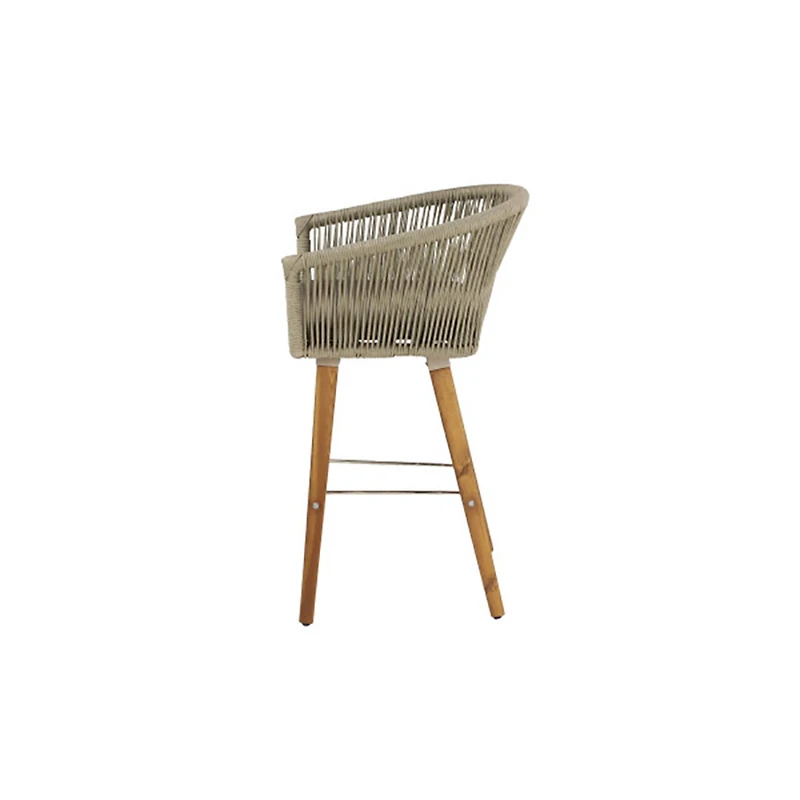 Gray Wood Modern Bar Stool