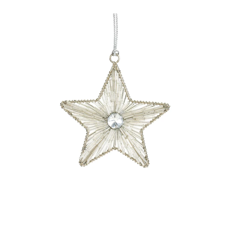 Iron & Glass Star Ornament Set