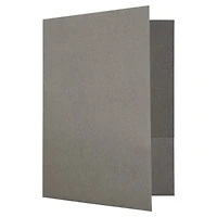 JAM Paper Gray 2-Pocket Textured Linen Business Folders, 25ct.
