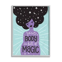 Stupell Industries Body Full of Magic Wall Art in Gray Frame