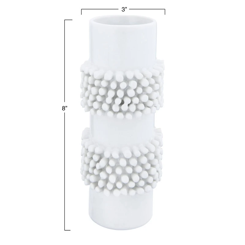 Hello Honey® 8" Handmade Poodle Cut Stoneware Vase