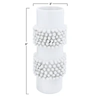 Hello Honey® 8" Handmade Poodle Cut Stoneware Vase