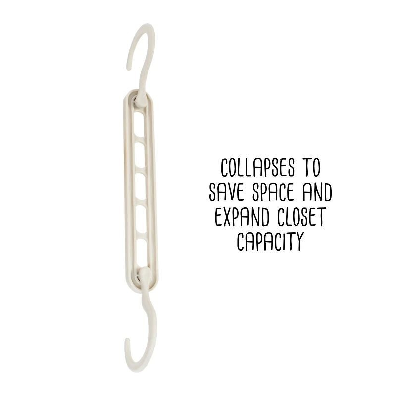 Honey Can Do White Collapsible Hangers w/ Velvet Non-Slip Hangers, 55ct.