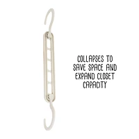 Honey Can Do White Collapsible Hangers w/ Velvet Non-Slip Hangers, 55ct.