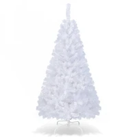 Costway 5ft. Unlit White Artificial Christmas Tree with Stand