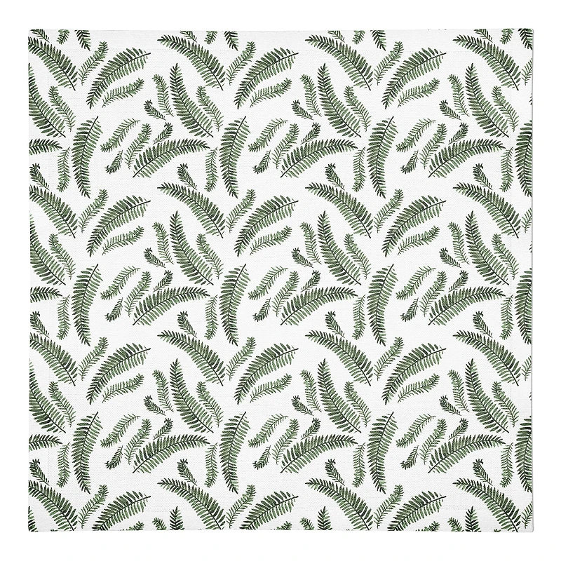 Green Fern Pattern 10" x 10" Cotton Twill Napkin