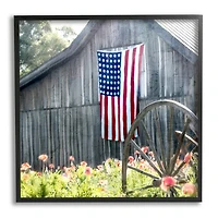 Stupell Industries Americana Barn Floral Farmland Framed Giclee Art