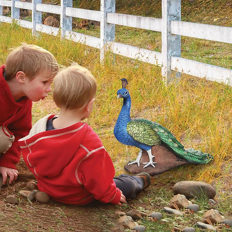 Design Toscano 13" The Regal Peacock Garden Statue