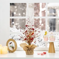 Glitzhome® 18" Lighted Valentine's Berry Heart Table Tree