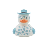 Assorted 4" Cow Print Rubber Duck with Hat, 1pc. by Fab Finds