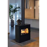 Hastings Home Black Self-Powered 4-Blade Wood Stove Fan