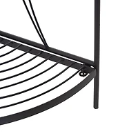 Glitzhome® 3-Tier Black Metal Corner Plant Stand