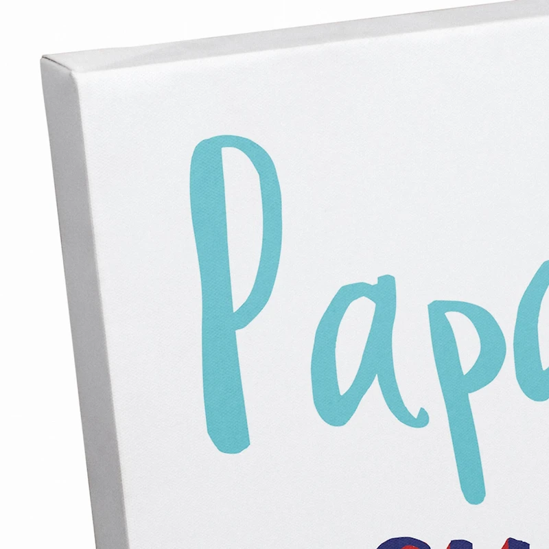 Papa Is My Superhero Canvas Wall Art