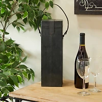 Blue Modern Wine Holder, 5" x 5" x 19"